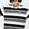 T-shirts pour hommes LAPPSTER-Youth Striped T-shirts Cotton Summer Y2k Oversized Harajuku Japanese Style Graphic T-shirts Korean Fashions Tees 230718