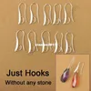 100x DIY Making 925 Sterling Silver Jewelry Findings Hook Earring Pinch Bail Ear Wires For Crystal Stones Beads301D