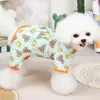 Hundkläder Stylish Pets Clothes Printing Trendy Four Leggings Puppy Pet Romper Jumpsuit