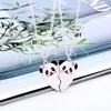 Collane con ciondolo 2023 Cartoon Panda Cuore spezzato Collana BFF Coppia gioielli per bambini Ragazze Moda Amicizia Amici Regali