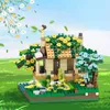 Blocks Sakura Windmill House Building Blocks Diamond Bricks Fishman Hut Street View Model Toys Micro Blocks Toys for Boys Girls Gifts R230718