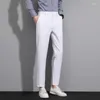 Ternos masculinos 2023 calças masculinas de negócios casuais terno cor sólida calças finas qualidade clássico noivo casamento roupas y408