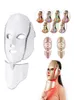 Dispositivos de cuidados faciais FaceNeck 7 cores LED máscara com pescoço Pon terapia remoção de rugas antiacne rejuvenescimento da pele 230617