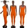 Kvinnors jumpsuits rompers s 5xl plus size Women Clothing Summer Casual Fitness Sport Simple Sling Sleeveless Drop 230718