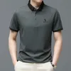 Męskie polo hazzys męskie koszule Polo Korea Man Golf Shirt Summer Striped Button Busines