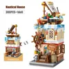 Blocos Mini City Street View Magic House Building Blocks Friends Figures Architecture Cottage Tijolos Toys For Children Gifts R230718