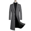 يمزج الصوف للرجال MRMT 2023 العلامة التجارية Tweed Coat Coat Men Fresh Personal Corean Slim Long Lungquered Tweed Jacket Guked Over Overcoat for HKD230718