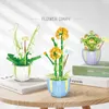 Blokken 388pcs Bouwstenen Boeket Model Speelgoed Woondecoratie Plant Ingemaakte Roos Bloem Assemblage Baksteen Blokken Meisje Speelgoed Kind Geschenken R230718