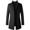 Hommes laine mélanges hiver épais chaud hommes laine manteau décontracté affaires noir laine mélange manteau à manches longues hommes pardessus surdimensionné 3xl 4xl garçon survêtement HKD230718