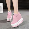 Dress Shoes High Heels Chunky Sneakers Women Spring/Autumn Platform Thick Bottom Height Increasing Casual Shoes Woman Fashion Tennis Female L230717