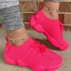 Dress Shoes Ladies Air Mesh Women Sneakers Sock Shoes Summer Breathable Platform Round Toe Casual Fashion Sport Lace Up Female Trainers L230717