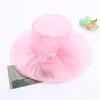 Wide Brim Hats Spring Summer Mesh Sunshade Hat Flower Temperament Wedding Dress Sun Dome Mens Lightweight Visor Women's