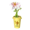 Blocchi Piante in vaso Tazza Piante grasse Cactus Mountain Lotus Decorare Blocchi di costruzione Modello Mattoni Set Kit Giocattoli R230718