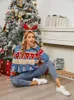 Chandails pour femmes Fitshinling Joyeux Noël Chandails Pour Femmes Bonhomme De Neige Ugly Pulls Vêtements D'hiver Hauts En Tricot 2022 Nouvel An Noël Pull Pull L230718