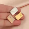 Charmes 5 Pcs/Lot miroir polonais en acier inoxydable lettre d'amour en forme d'enveloppe pendentifs pour bijoux à bricoler soi-même faisant des cadeaux