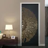 Stickers Muraux Bohème Mandala Motif Porte Autocollant Mural Golden Yoga Salon Chambre Maison Intérieur Art Affiche Decal Décor Papier Peint 230717