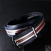 Halsband Fashion Men Belts Cavans Webbing Striped Top Quality Nylon Fabric för Alloy Buckle Luxury Casual Sports Strap ZD2120 230718