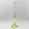 16.5 pulgadas de altura Colorido Popular Double Perc Glass Bong Big Glass Bong venta al por mayor Bong para adultos