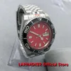 Orologi da polso LARIMOKER 40mm Orologio da uomo automatico lucido 24 gioielli Orologio in acciaio inossidabile con cinturino NH36 Movimento quadrante rosso zaffiro