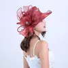 Boinas Femininas Fascinator Lady Cocktail Tea Party Casamento Bridal Flower Hat Dad Hats Men