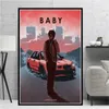 Leinwand-Malerei, Film-Auto-Bildschirm, Legenden, Poster und Drucke, Wandkunst, Bild, verschiedene Rennmodelle, Poster, Jungenzimmer-Dekor, Geschenk, w06