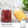 Storage Bottles Candy Plate Glass Tea Canister Plastic Container Cover Snack Empty Jar Food To Go Containers With Lids