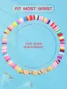 Strand 24 Pcs Colorful Kids Bracelet Adjustable Flat Beads Letter Heart Bracelets Friend Surfer Stretch Beaded Beach