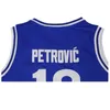 Outdoor T-shirts Sport Basketbal jerseys CIBONA 10 PETROVIC Jersey Borduurwerk Naaien Outdoor Sportkleding Hiphop Cultuur Film BULE 230717