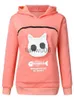 Kadın Hoodies Sweatshirtler Kış Hoodies Sweatshirt Pet Taşıyıcı Giriş Gömlekleri Hayvan Kılıf Sevenler Kapüşonlu Kedi Krop Nefes Alabilir Sweatshirts Plus J230718