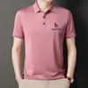 Męskie polo letnie mężczyźni t koszule krótki rękaw stały kolor Slim Fit T-shirt Men Business Hazzys Golf Table TEE TOESS 230717