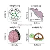 Pins Brooches Caffeine Molece Enamel Pins Physics Protracturtle Turtle Hippo Brooch Use Brain Well Lapel Badge Funny Jewelry Gift F Dhthm