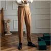 Costumes pour hommes 2023 luxe droit affaires décontracté hommes pantalons de haute qualité concepteur printemps automne élégant mâle loisirs longs pantalons formels P14