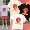 Рубашка Rhude Дизайнерские шорты Rhude Летняя мода Пляжные брюки Рубашки с короткими рукавами Повседневные футболки Синие черные шорты в сетку Топы Спортивный костюм T810 4LPU