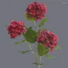 Decoratieve Bloemen 3 Hoofden Kunstmatige Vintage Zijden Hortensia Boeket Bruiloft Nep Planten Vaas Voor Huis Tuin Decoratie