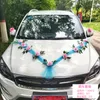Decorative Flowers YOMDID Wedding Car Front Flower Decoration Artificial Garland For Party Accessories Simulation Rose