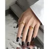 Cluster Ringen NBSAMENG 925 Sterling Zilver Goud Kleur Koreaanse Bloem Open Ring Voor Vrouwen Meisje Huwelijkscadeau Literatuur Ins sieraden Drop