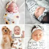 Schlafsäcke Neugeborene Baby Floral Swaddle Wrap Infant Kinder Empfang Decke Tasche mit Stirnband Foto Requisiten R230718