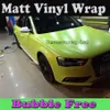 Película de vinil fosco amarelo fluorescente verde claro para envoltório de carro com bolha de ar para veículo gráfico 1 rolo de 52 x 30 m 308 j