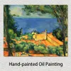 L Estaque con tetti rossi Paul Cezanne Dipinto ad olio Opera d'arte moderna fatta a mano Decorazione da parete di alta qualità