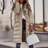 Trench-Coats Femme Mode Femme Manteau Anti-boulochage Poches mi-longues Hiver Long Down Puffer Jacket Coldproof