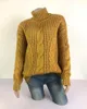 Женские свитера Logami Korean Style Knit Turtleneck Weater Женщины Свободный Twist осень зимний пуловер и свитер Новое прибытие L230718