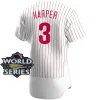 2023 WS 3 Harper Jersey Kyle Schwarber Trea Turner J. T. Realmuto Alec Bohm Bryson Stott Rhys Hoskins Aaron Nola Brandon Marsh Zack Wheeler Mike Schmidt