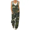 Jumpsuits voor dames Rompertjes Mouwloze jumpsuit voor dames Zomer Boho Bloemen Wijde pijpen Lange broek Rompertjes Damesriem Grote maten Casual Losse Bib-broek 230717