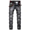 Pantalons grande taille pour hommes New Mans Mens Skinny Jean Loose Straight-leg Distressed Ripped Male Hip-hop Deinim Men Scratch Jeans276D