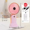 Fans handhållna USB Mini Fan Fashionable Desktop Mobiltelefonhållare Fan Outdoor Travel Pocket Portable Rechargeble Electric Fan 230717