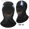 Cycling Caps Masks Outdoor Sunscreen Balaclava Venom Skull Riding Scarf Novelty Full Face Mask Multifunction Bandana Ski Masks MTB Bicycle Headgear T230719