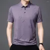 Herren Polos 2023 Korean Casual Basic klassisches Polo-Shirt bequeme atmungsaktive Tops Sommerjugend Temperament Kurzarm W5596