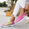 Sapatos sociais Novos tênis Moda Moda Malha sem salto Mocassim primavera e outono lavável Respirável Cor clara e brilhante Chaussure Femme L230717