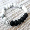 SN1060 2016 New Fashion Howlite Lava Bracciale Womens Yoga Mala Borda il braccialetto Chakra Meditazione Gioielli Gift216Y