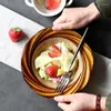 Platen Servies Keramische Diner Bord Set Schotel 8/10 Inch Porselein Leuke Dessert Servies Strohoed Kom Salade Westerse Plat